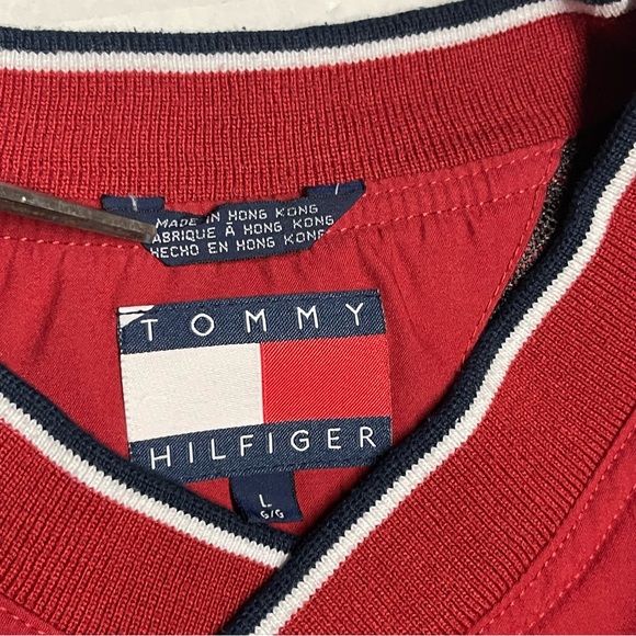 Tommy Hilfiger Men's V-Neck Red Sweater - Picture 3 of 9